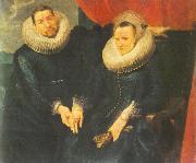 DYCK, Sir Anthony Van Portrait of a Married Couple dfh oil painting reproduction